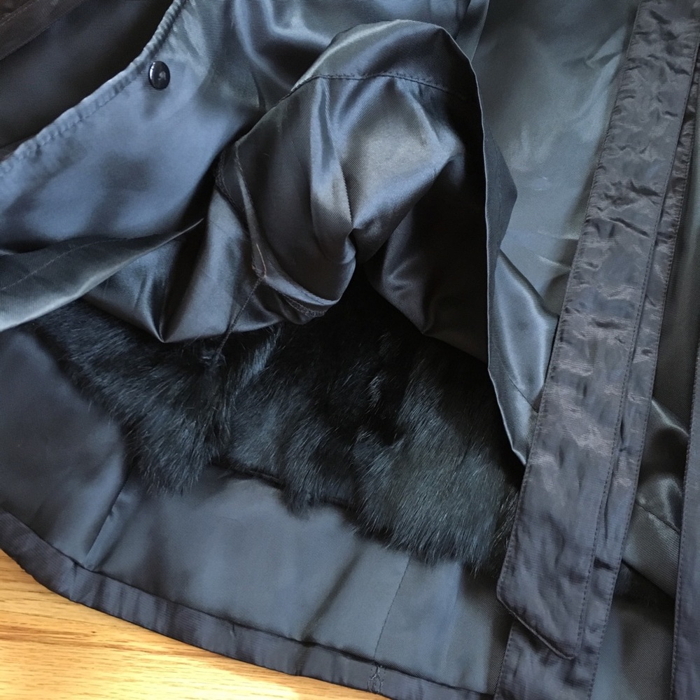 Prodi Fox Fur Trim W/Rabbit Fur Lining Soft Girl Coat Vintage Inspired - Picture 8 of 8